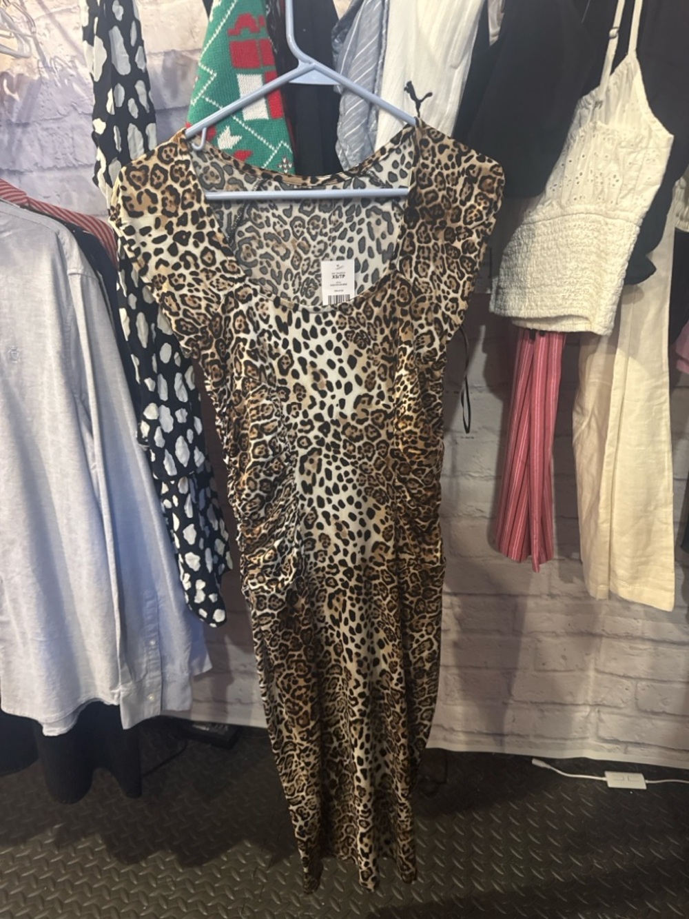 LE Chateau • NWT Leopard Print Midi Dress - Brown - Picture 2 of 2